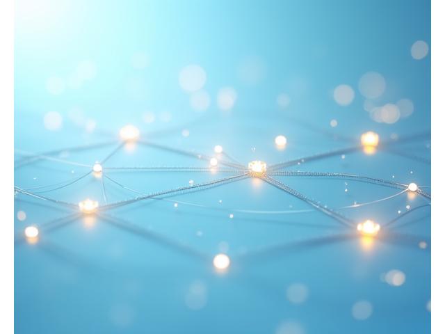 Abstract representation of a connected network of healthcare funding opportunities across Canada, showing federal, provincial, and private sectors