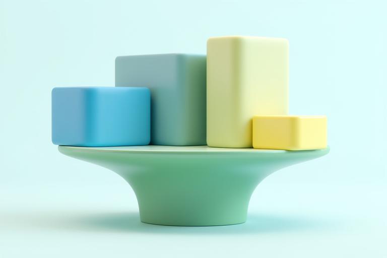 Diverse bar graph representing different funding sources as a balanced portfolio